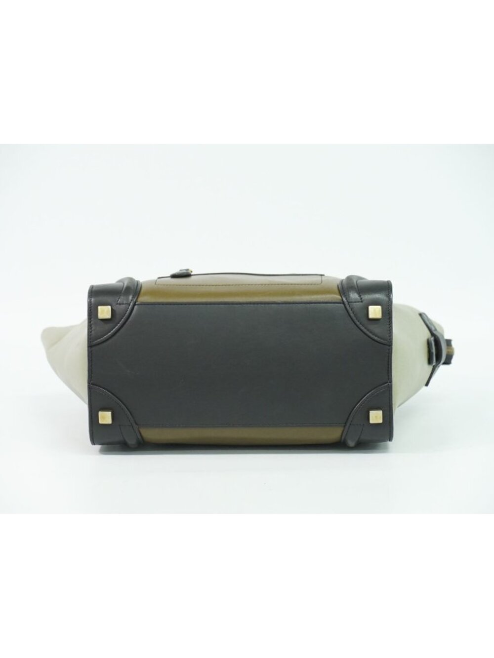 Celine Luggage Micro Handbag Leather Brown Black Khaki Gray Bag - Picture 3 of 9